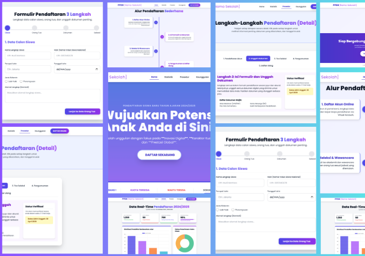 Website Landing Pages PPDB Tailwind